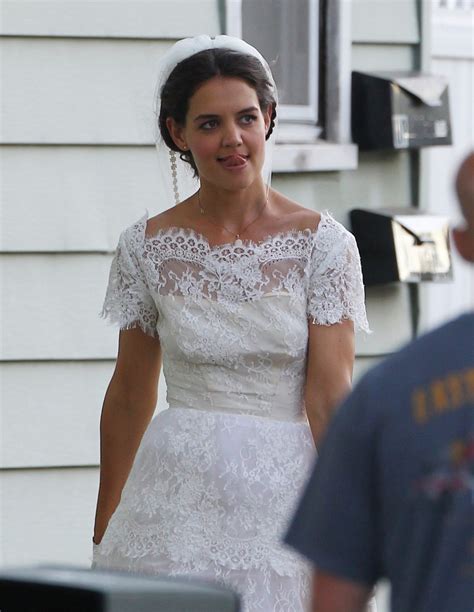 Katie Holmes Photos: in a Wedding Dress filming Miss Meadows -07 – GotCeleb