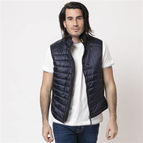 Parajumpers Gilet Sans Manches Matelass Bleu Marine Col Montant