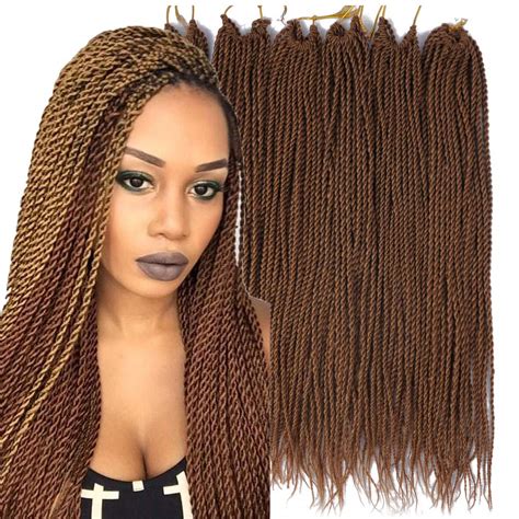 6packs 14 18 24 Senegalese Twist Crochet Hair Braids Small Havana Mambo Twist