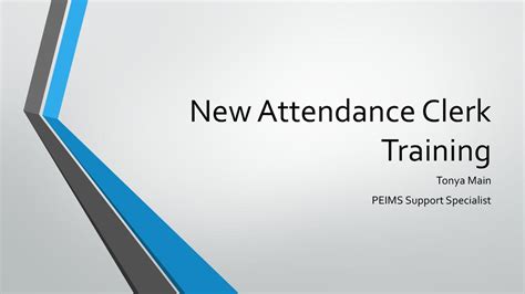 New Attendance Clerk Training Ppt Download