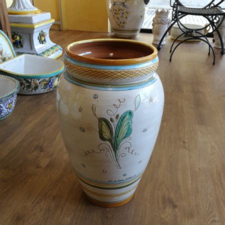 Portaombrelli Vaso In Ceramica Di Deruta Decoro Limoni Del Melo Ceramiche