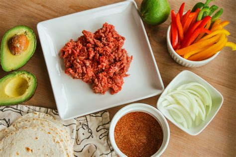 Ground Beef Fajitas Two Percent Table