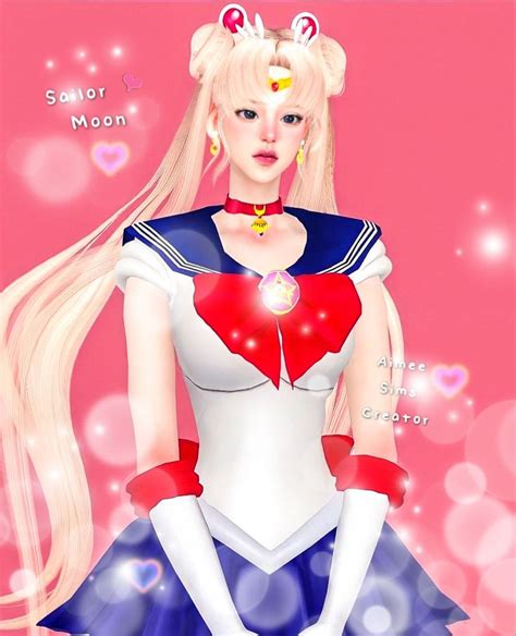 Sailor Moon Aimee Sims Creator Sailor Moon Hair Sims 4