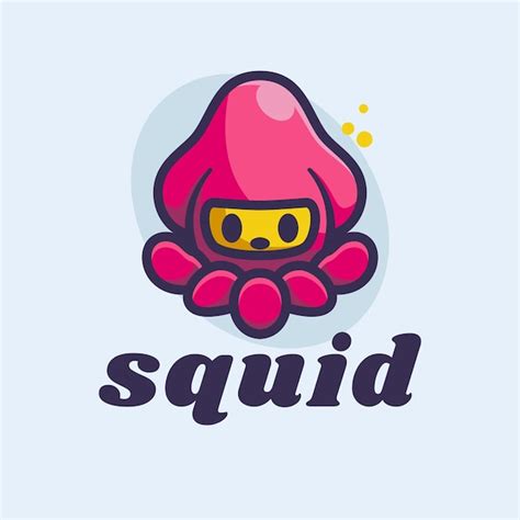 Premium Vector Logo Squid Mascot Cartoon Style