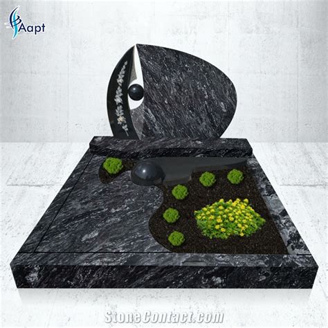 Black Forest Granite Tombstone Design From India StoneContact