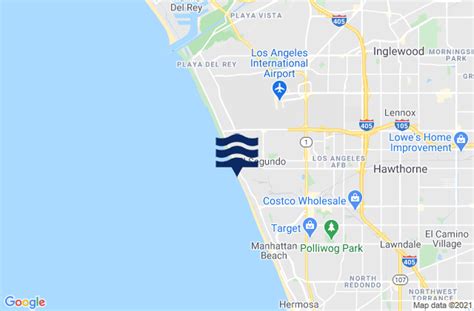 El Segundo Ca Tide Charts High And Low Tide Table Fishing Times Us