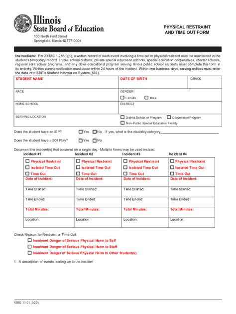 Isbe Time Out Form Fill Out Sign Online DocHub