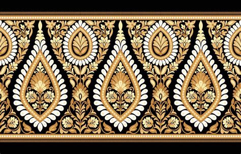 Seamless Vector Pattern With Classic Vintage Ornament Floral Design