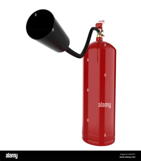 D Rendering Fire Extinguisher On White Background Stock Photo Alamy