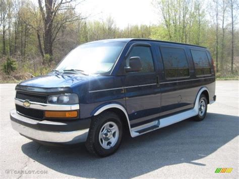 2003 Indigo Blue Metallic Chevrolet Express 1500 Passenger Conversion Van 28937130 Photo 25