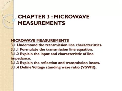 Ppt Chapter Microwave Measurements Powerpoint Presentation Free