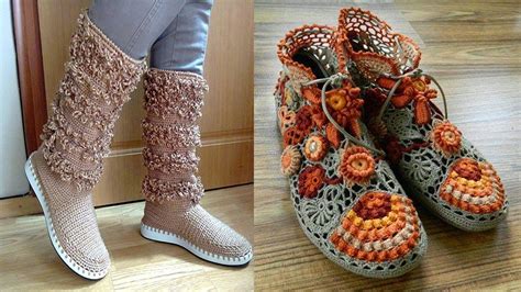 COMO TEJER BOTAS Y ZAPATOS PARA DAMAS TEJIDOS A CROCHET EL PASO A PASO