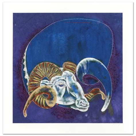 Lu Hong Signed Capricorn Numbered Le 24x24 Giclee On Paper Pa