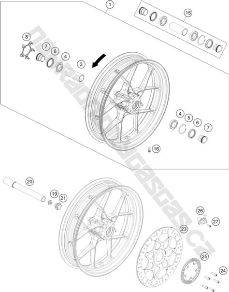 Náhradní díly Gas Gas Schéma FRONT WHEEL pro model GASGAS Supermoto