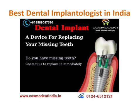 PPT Cosmodent Fixed Teeth In 3 Days With Dental Implants PowerPoint