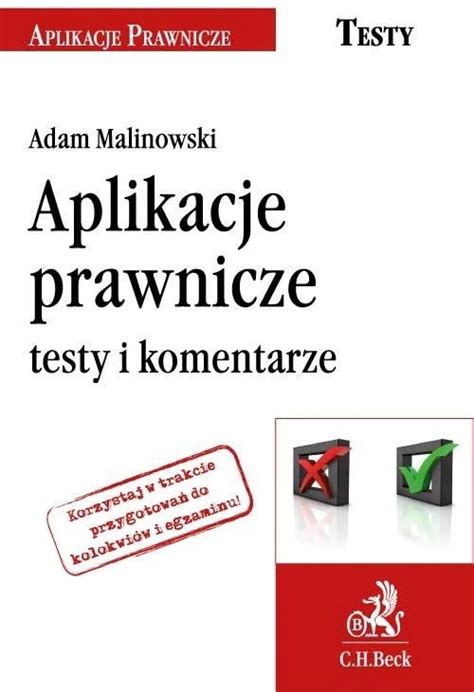 Aplikacje Prawnicze Testy I Koment A Malinowski 13385798567