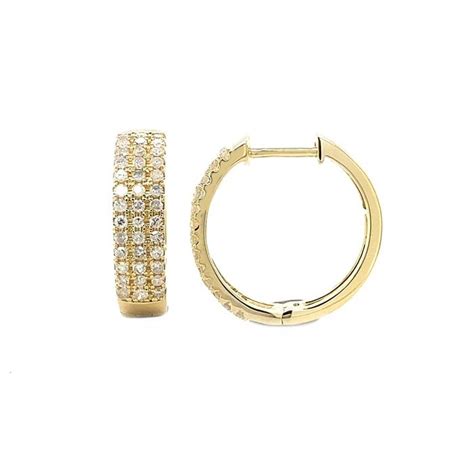 Kt Yellow Gold Earring Ct Diamond Catawiki