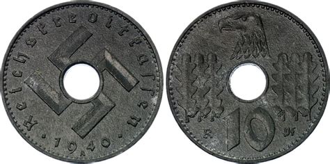 Germany Third Reich 10 Reichspfennig 1948 F Katz Auction