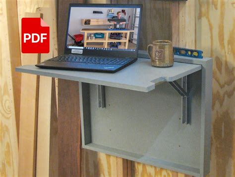 DIY Foldable Desk Plans Wall Mounted Desk Plan Basic Desk - Etsy