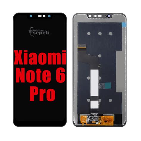 Xiaomi Redmi Note 6 Pro Ekran Dokunmatik Siyah Çıtasız Orjinal Ts200801r