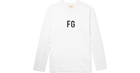 Fear Of God Cotton Long Sleeve Fg T Shirt In White For Men Lyst