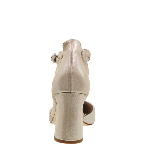 Django Juliette Killie Nude Shimmer Leather Heels ShoeBeDoo