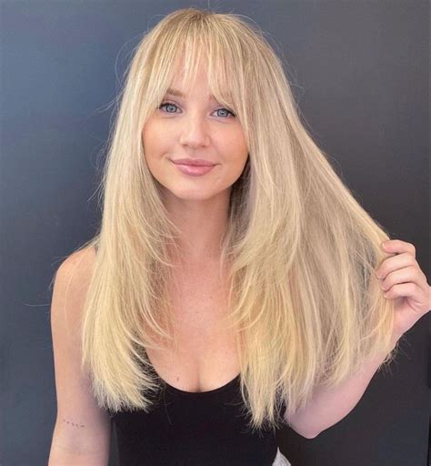 Pin On Hair Blonde Hair With Bangs Haircuts For Long Hair Haircuts