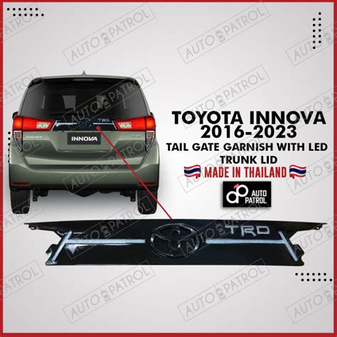 Toyota Innova J E G V Black Rear Led Trd Trunk Lid Tail