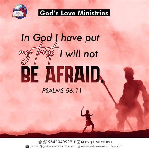 Psalm 56 11 God S Love Ministries Today S Promise