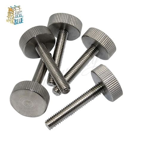 Pcs Din Gb M M M Stainless Steel Knurling Flat Head Knurled