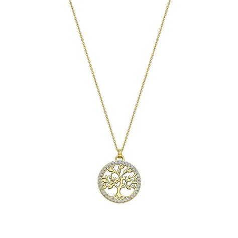 Collier Lotus Silver TREE OF LIFE LP1746 1 2 Collier Pendentif Ajouré