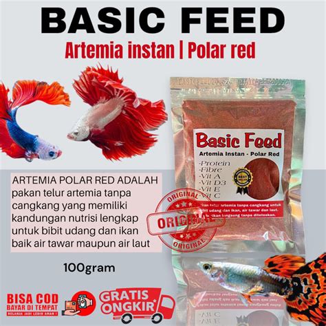 Jual Polar Red Pakan Ikan Burayak Pelet Ikan Cupang Guppy Artemia