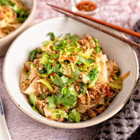 Spicy Ginger Pork Noodles With Bok Choy Greatmeals