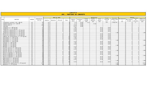 XLS Ejercicio 4 Apu Concreto DOKUMEN TIPS