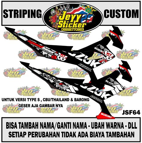 Striping Custom Satria Fu Facelift Type S Cbu Thailand Barong