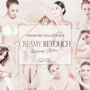 Creamy Retouch Photoshop Actions Cream Bright Acr Preset Nude Ps Filter Portrait And