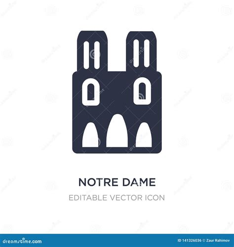 Notre Dame Cathedral Icon On White Background Simple Element Illustration From Monuments