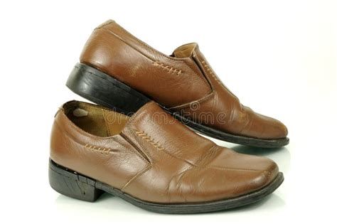 Old leather shoes stock image. Image of torn, fashionable - 7370499