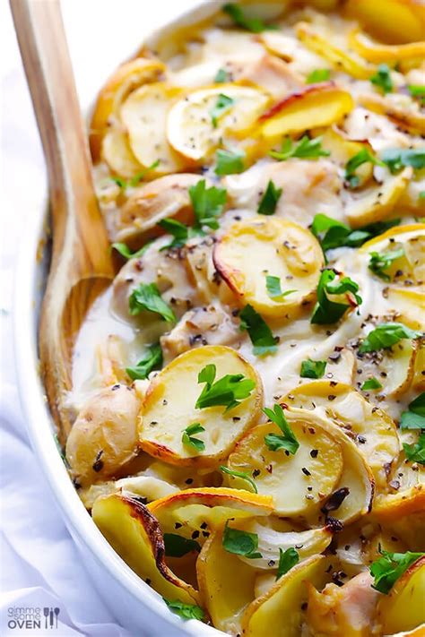 Easy Lemon Chicken Potato Casserole Gimme Some Oven