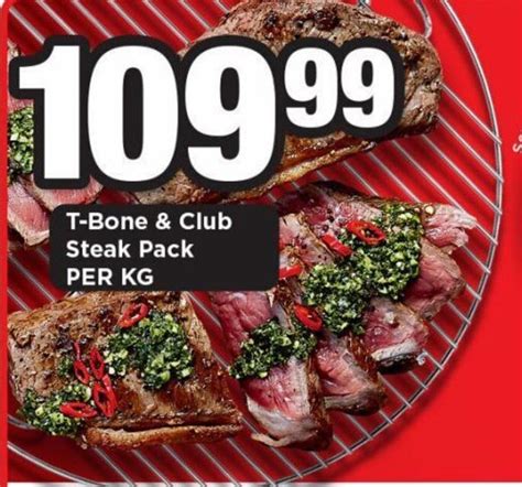 T Bone And Club Steak Pack Per Kg Offer At Ok Grocer