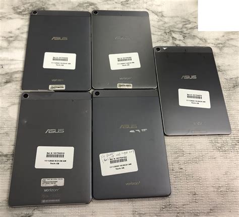 W ISSUES Lot Of 5 Asus ZenPad Z8 P00J 16GB 7 9 Gray Tablet Wi Fi