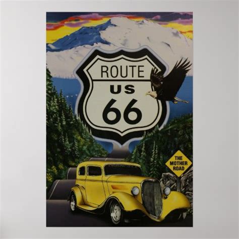 US Route 66 Vintage Poster | Zazzle