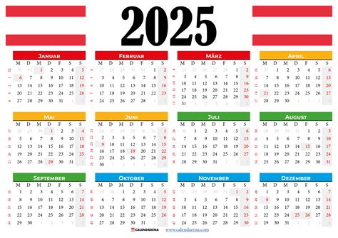 Kalender 2025 Österreich Zum Ausdrucken