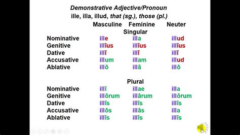 Demonstrative Pronouns Latin