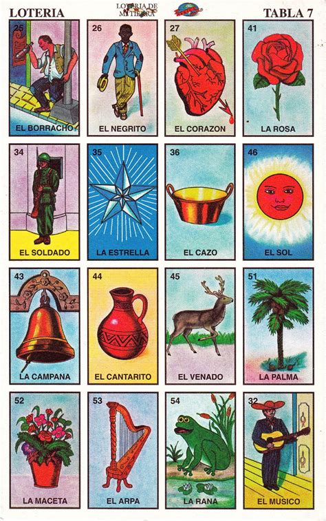 Tarjetas De Lotería Imprimibles El Conjunto Completo De 10 Etsy México