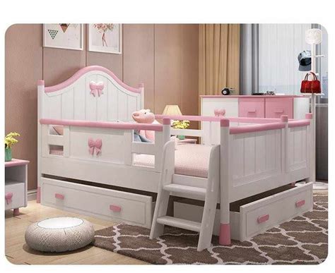 Cama de quarto Princesa Menina Crianças de Slides linda Único Castelo