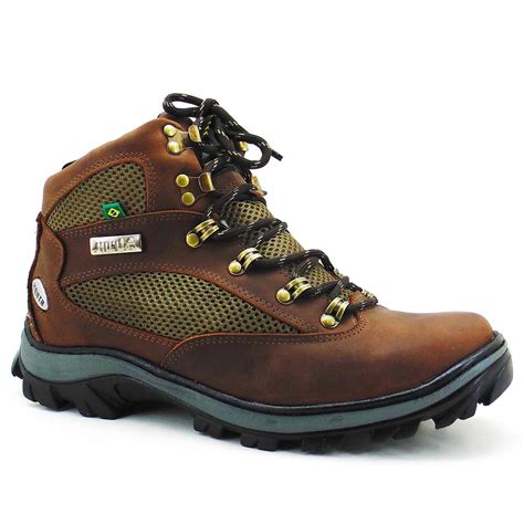 Bota Coturno Adventure Em Couro Atron Recortes E Sola Robusta