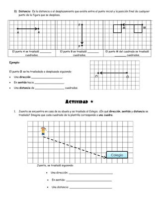 4º básico matemática guía traslación PDF