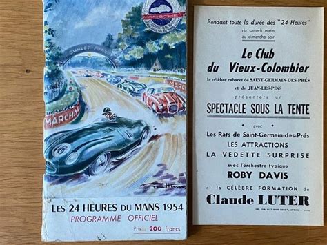 Programma Le Mans 1954 1954 Le Mans 24 Hour Programme Catawiki