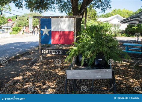 Gruene Sign in Gruene Historic District Editorial Stock Photo - Image ...